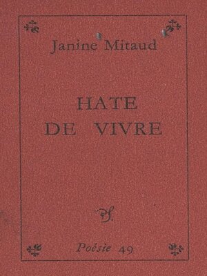 cover image of Hâte de vivre